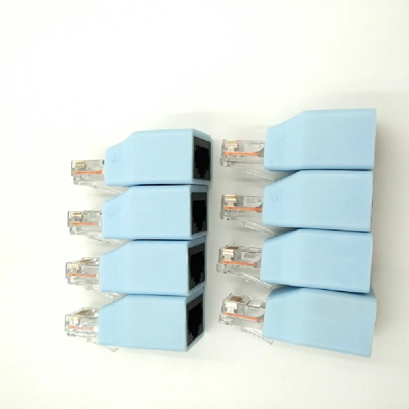 TINMUNN 1:8 RJ45 CAT5 CAT5E сетевой Ethernet разъем папа мама кабель адаптер Новый ethernet