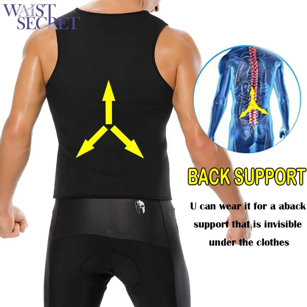 Мужской неопреновый жилет для похудения спортивные костюмы сауны тренажерного