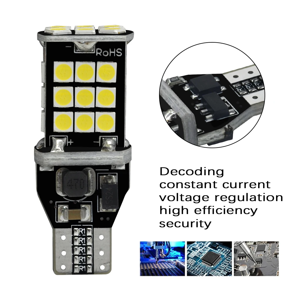1 шт. W16W светодиодный T15 Canbus автомобиля светодиодный фары 3030 30 SMD СВЕТОДИОДНЫЙ 6000 К авто светодиодный белый фонарь стоп-сигнала резервного копирования Фары заднего хода 12v