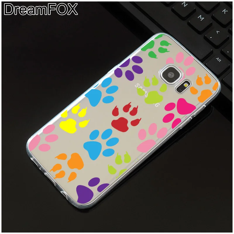 DREAMFOX M079 Cut Dog Paw Soft TPU Silicone Case Cover For Samsung Galaxy Note S 3 4 5 6 7 8 9 Edge Plus Grand Prime |