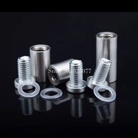 stainless steel hollow advertisement fixing screws size1640mm glass standoff pin fastener 200pcs kf738