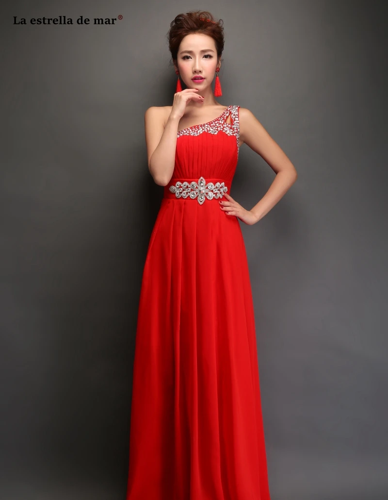 Свадебное платье для гостей шифоновое платье на одно плечо с кристаллами на бретельках мятно-зеленое небесно-голубое фиолетовое изумрудно-Зеленое Длинное платье подружки невесты