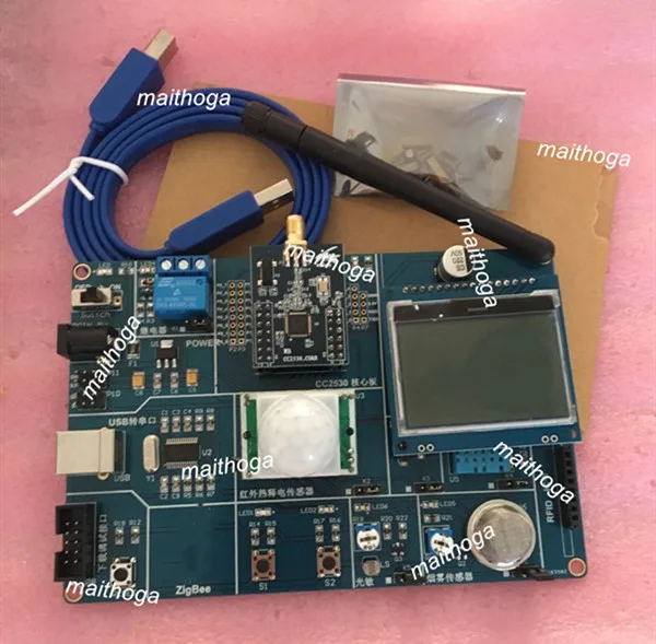 Беспроводная макетная плата ZigBee CC2530 + интегральные схемы 12864 LCD|integrated circuit|development