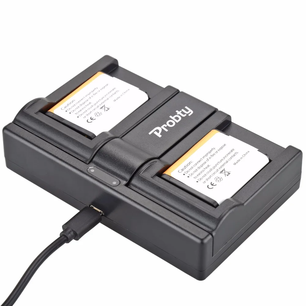 PROBTY 4 шт. EN EL19 батарея камеры + USB двойное зарядное устройство для Nikon Coolpix S32 S33 S100 S2500