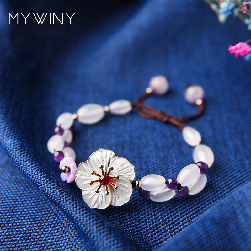 Оригинальный этнический экзотический браслет MYWINY с ракушками новый из бисера