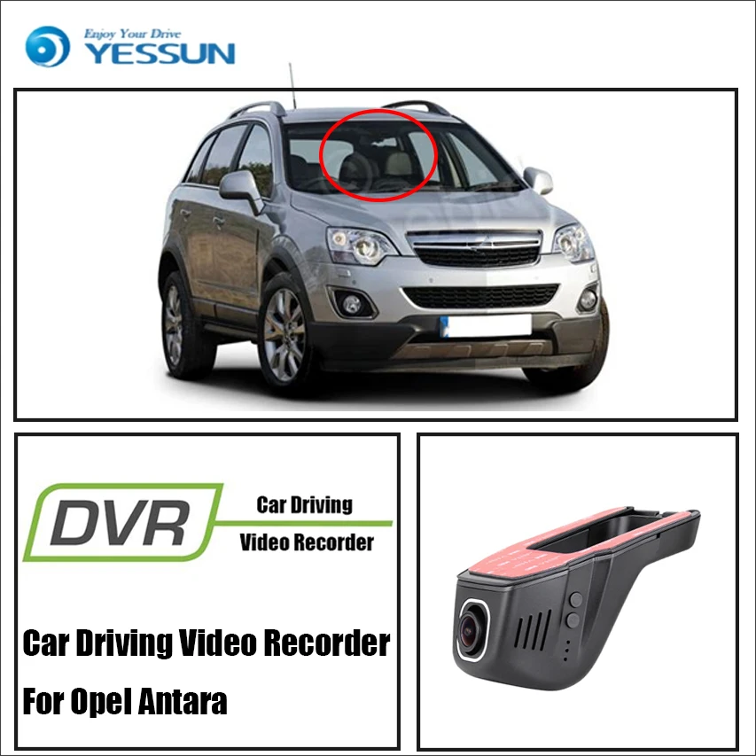 Видеорегистратор YESSUN для автомобилей 1080P с камерой заднего вида|dash cam night vision|black