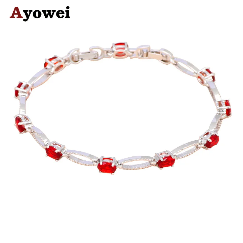 Свадебные великолепные браслеты для женщин ювелирные изделия с гранатом