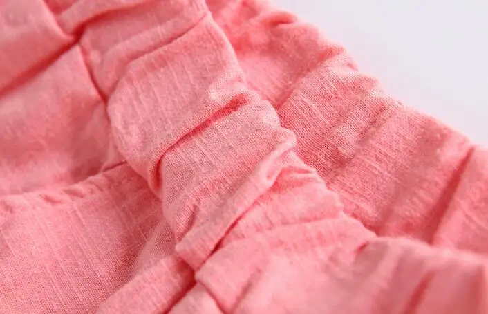 Оптовая продажа новинка 2017 хлопковые шорты для девочек однотонные штаны с бантом