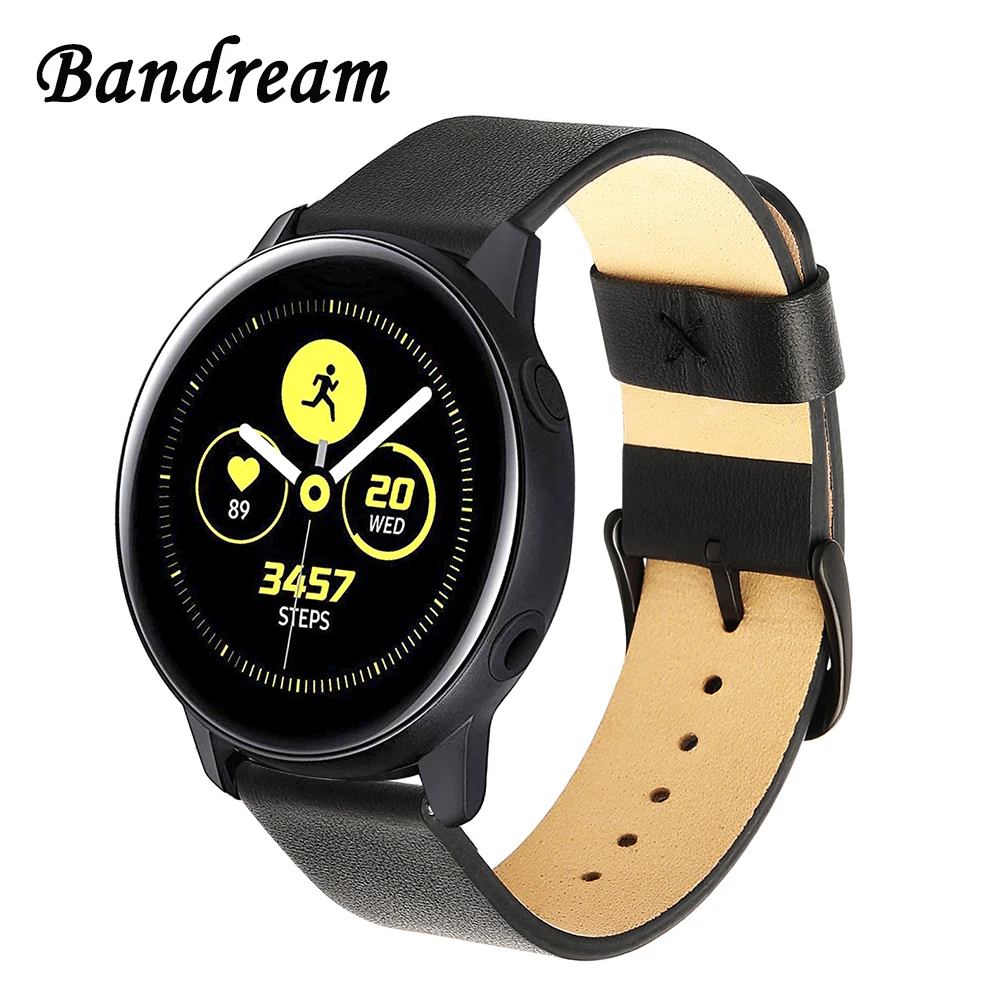 Ремешок для часов Samsung Galaxy Watch Active SM-R500 из натуральной кожи быстросъемный сменный