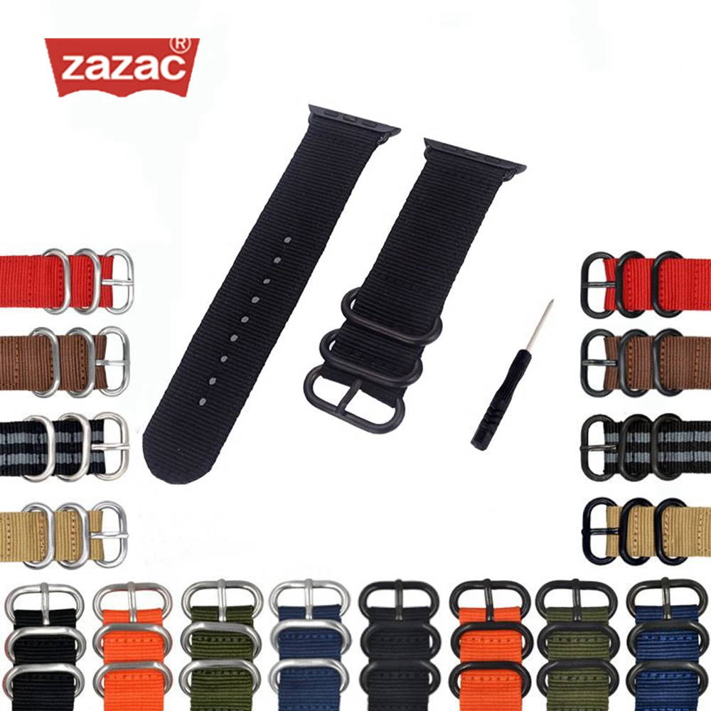 Сверхмощный нейлоновый ремешок для наручных часов NATO Apple Watch Band Series 3/2/1 спортивный