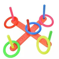 1set kids stacking rings outdoor fun game classic intelligence educational toys baby children ring toss cast throw circle toys