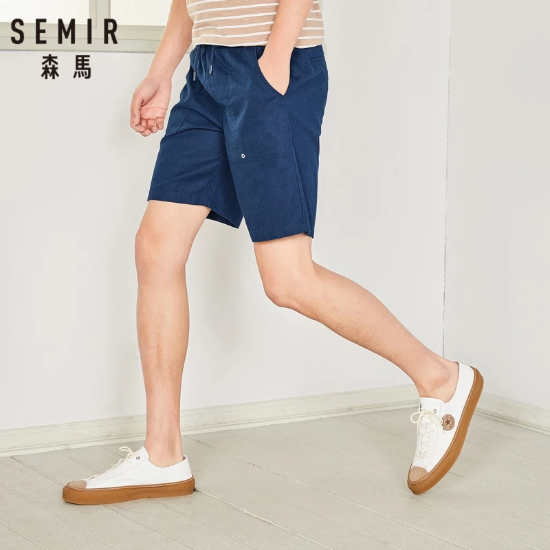 SEMIR мужские шорты кэжуал 2019 летние новые брюки хлопок и белье сплошной цвет