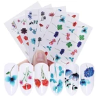 LEMOOC 5 листов наклейки для ногтей переводные наклейки цветные цветы рисунки бабочек узоры DIY украшения для ногтей
