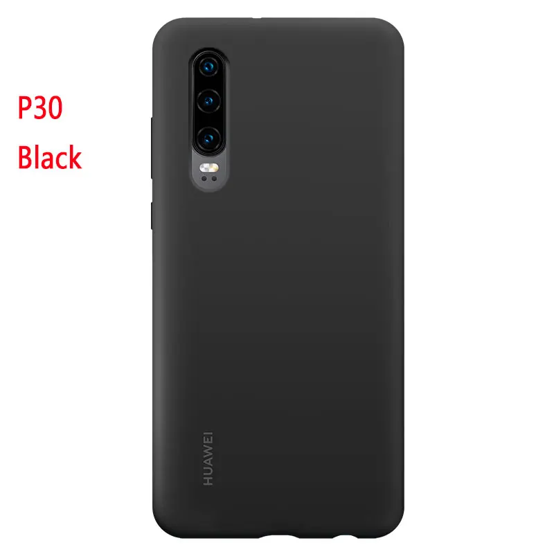 huawei P30 pro силиконовый чехол на заднюю панель 360 Симпатичные противоударный официальный p 30 Роскошные жидкий мягкий силиконовый P30 pro Чехол - Цвет: P30 black