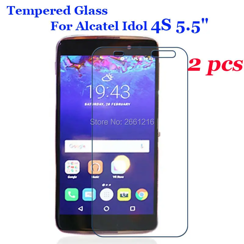 2 шт./лот для Alcatel Idol 4S закаленное стекло 9H 2.5D Премиум Защитная пленка экрана One Touch