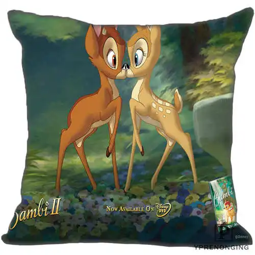 Pillowcase Лучший изготовленный на заказ BAMBI(1)@ Наволочка на подушку, спальня домашняя квадратная Наволочка на молнии(с одной стороны)#190404-01-72 - Цвет: Pillowcase