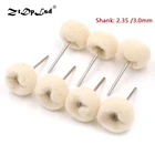 Шлифовальный станок ZtDpLsd, 5 шт., хвостовик 2,353 мм, тонкий хвостовик для шерсти, шлифовальные ювелирные изделия, металлические диски, Полировочная вращающаяся щетка из войлока