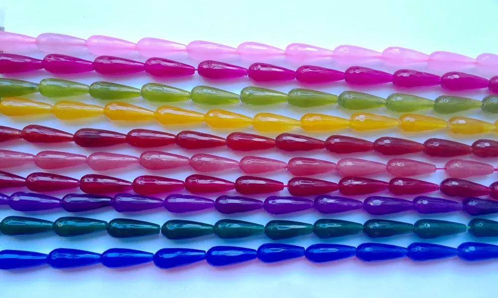 Разноцветные граненые украшения Jad e бисер 10*28 мм|beads red|jewelry beadsfashion beads |