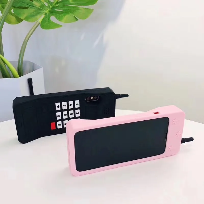 Горячая 3D классический мобильный телефон Мягкий силиконовый чехол для iPhone X XR XS MAX