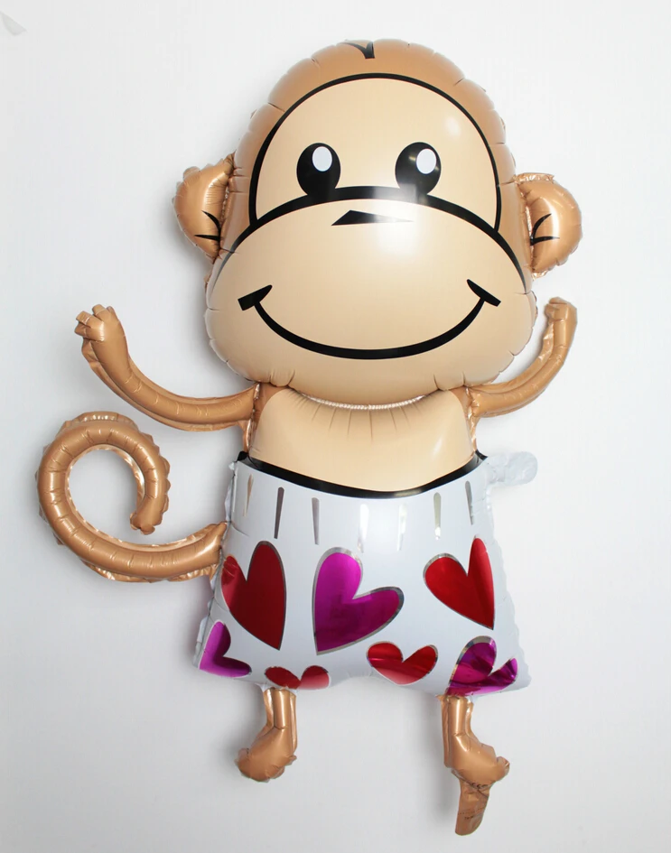 120cm plus size monkey Love helium/foil Wedding balloon air balls party decoration happy birthday kid baloon | Дом и сад
