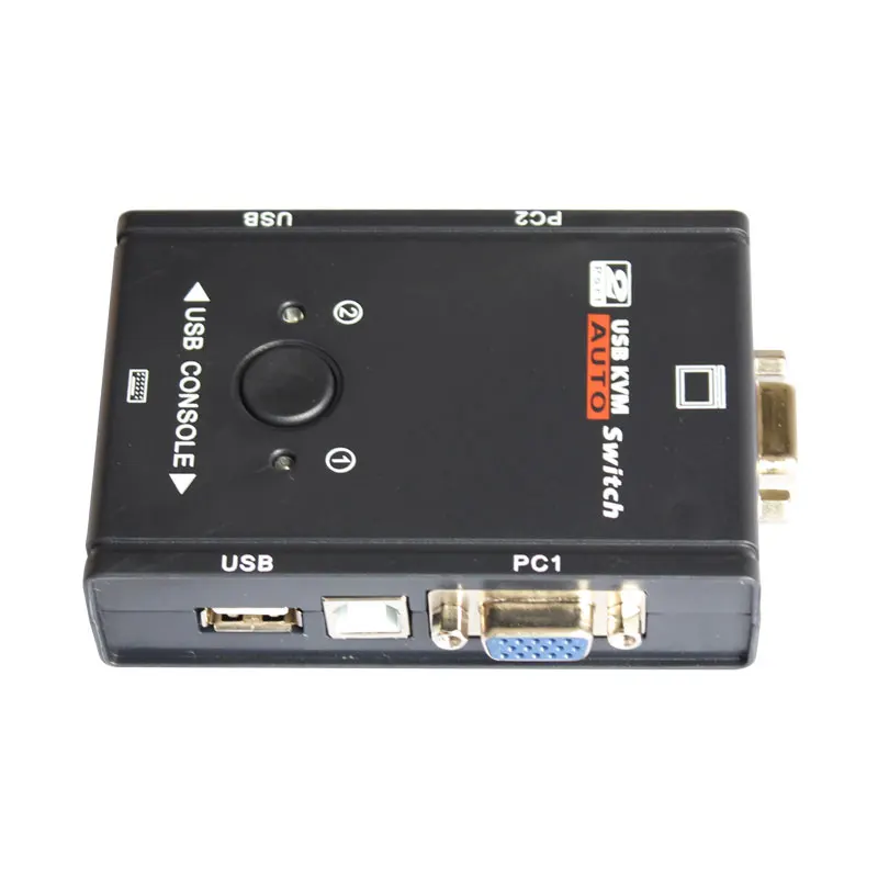 Новейший USB KVM переключатель 2 порта VGA коробка 0 Мышь Клавиатура 1920*1440