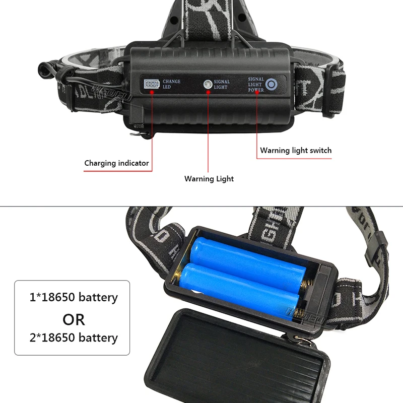 Рыболовный налобный фонарь красный белый xml t6 7led 18650 прожектор охотничий фара usb