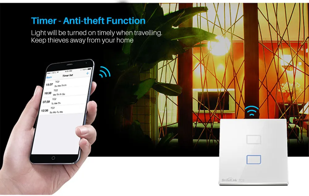Broadlink TC2 WiFi переключатель Великобритания Стандартный Настенный светильник сенсорный переключатель панель RF 433 МГц работает с RM Pro через приложение управление Умный дом