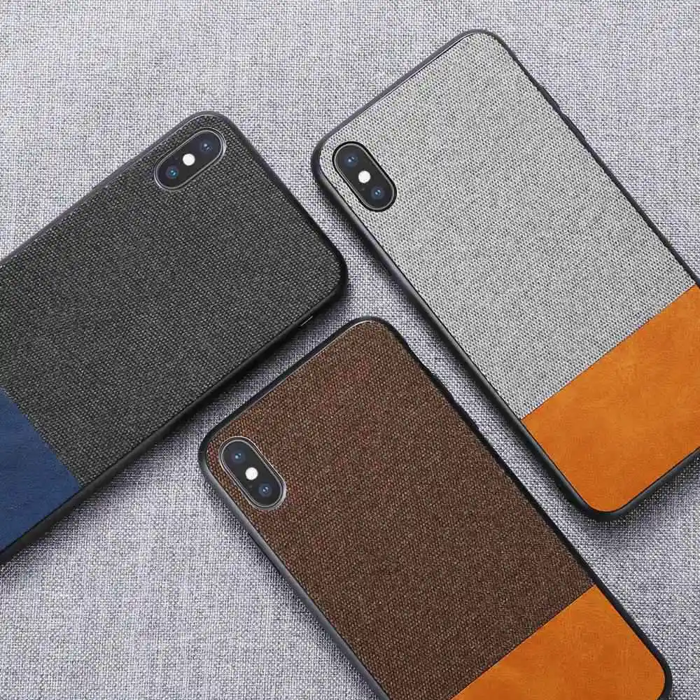 KISSCASE тканевый чехол для iPhone 7 8 XR Conque X XSMAX 5 5S SE текстильный кожаный Чехол сумка |