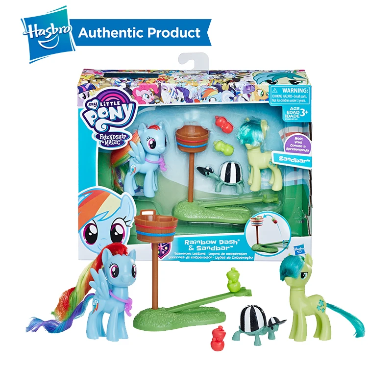 Hasbro My Little Pony Флаттершай и сильверстрим занятие добротой Dash& Sandbar Коллекционная Фигурка Коллекционная модель для девочки