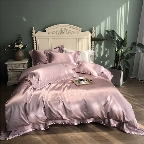 bedding set 1 Белый золотой шелковый хлопковый комплект постельного белья, роскошный комплект постельного белья из египетского хлопка, пододеяльник, постельный комплект parure de lit - Цвет: bedding set 1