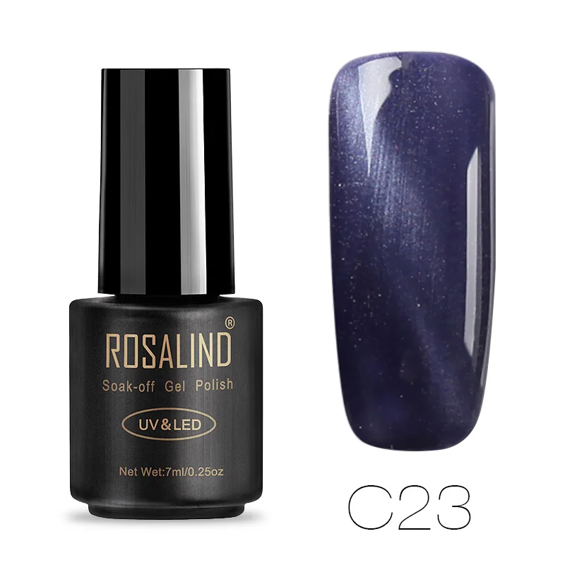 C23 ROSALIND кошачий глаз Гель-лак для ногтей 7 мл 3D магический Гель-лак полуперманентный дизайн ногтей Маникюр УФ-цвет замачиваемый Гель-лак - Цвет: C23