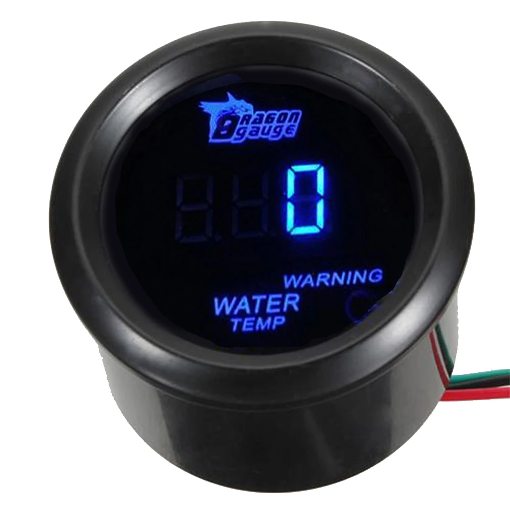 

EE support 2" 52mm Black Car Motor Water Temp Temperature Gauge Meter Digital Blue LED Automobiles Hot Sales Car Styling