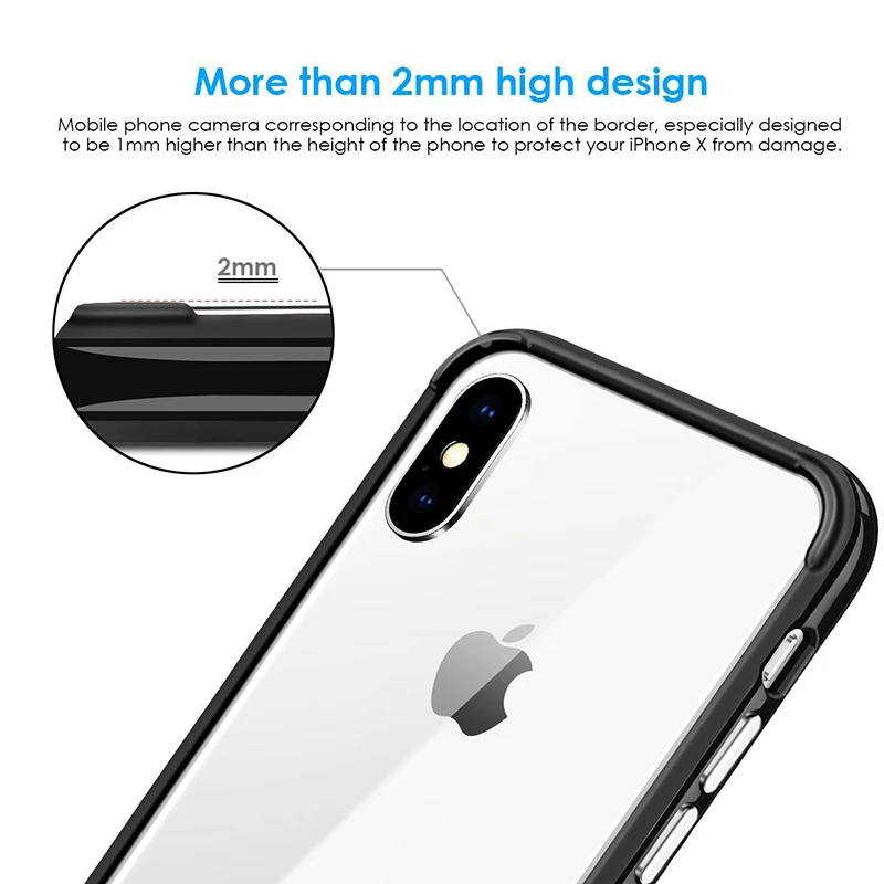 Ascromy для iPhone X чехол TPU Гибридный противоударный плотный тонкий бампер Apple 10 рамка