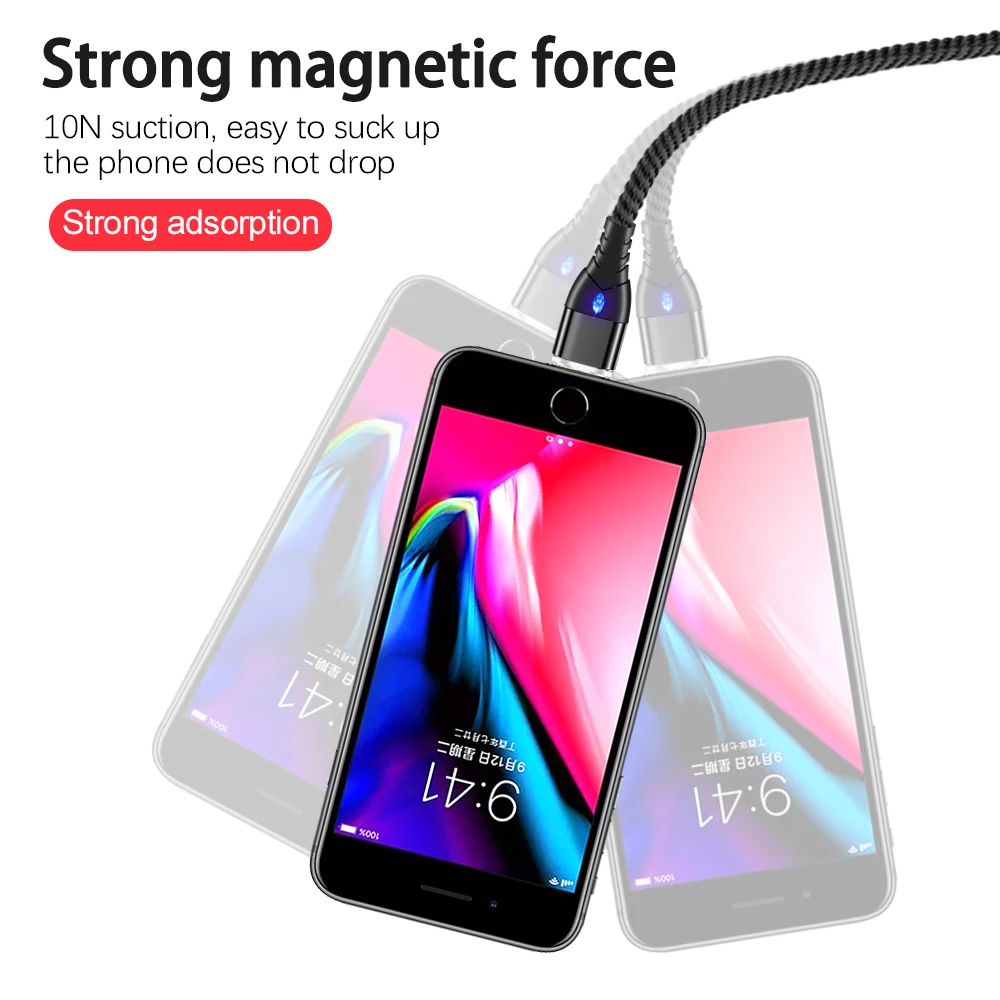Магнитный USB кабель Marjay 3A для быстрой зарядки Micro Samsung S7 Xiaomi Redmi Note 5 Huawei HTC Шнур