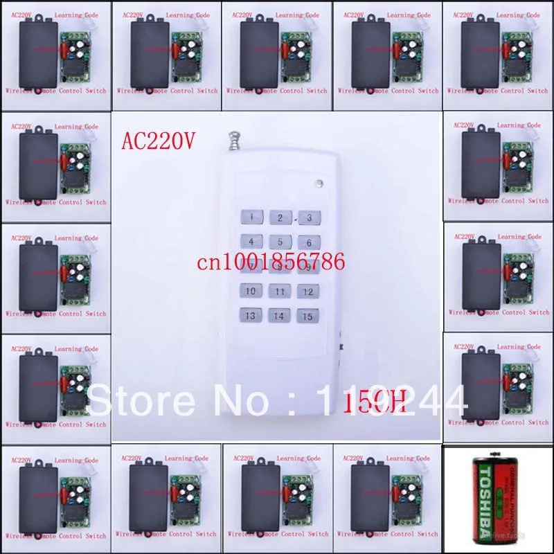 Learning code 15CH Wireless Remote Control Switch System Each CH is Independent 10A Toggle/Momentary LED ON OFF | Обустройство дома
