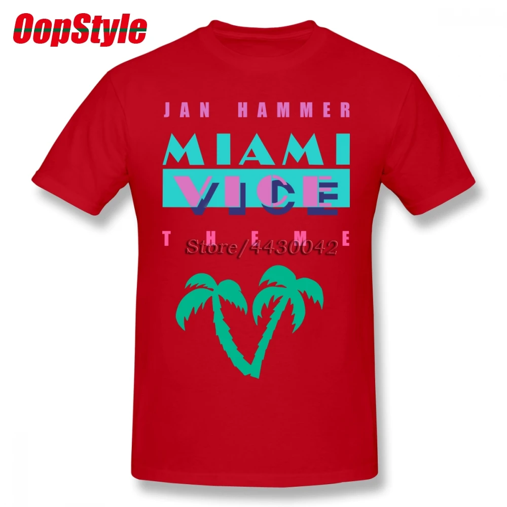 Футболка для мужчин Miami Vice TV Show хлопковая больших размеров 4XL 5XL 6XL Camiseta | Мужская