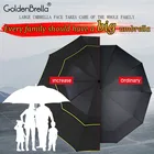 Двухслойный Зонт от дождя 130 см, женский складной в 3 раза, прочный, ветрозащитный, большой зонт, качественный, для путешествий, работы, портативный зонт