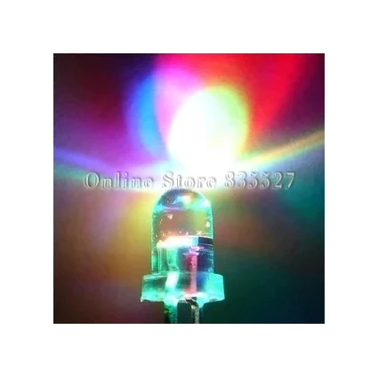 100 шт./лот 5 мм Трехцветная цветная светодиодная вспышка триколор|led flash light|flash cpuled