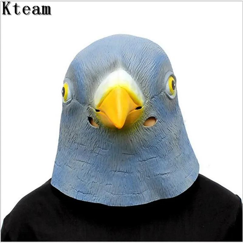 Высококачественная 100% латексная Ползучая маска для головы голубей реквизит