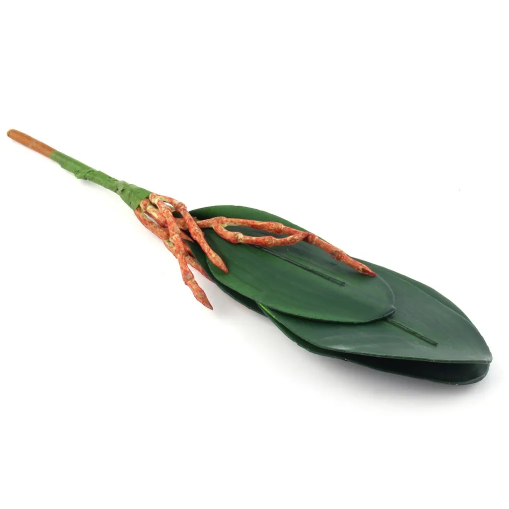 1 шт. искусственная зеленая бабочка Орхидея лист пластиковый цветок украшение