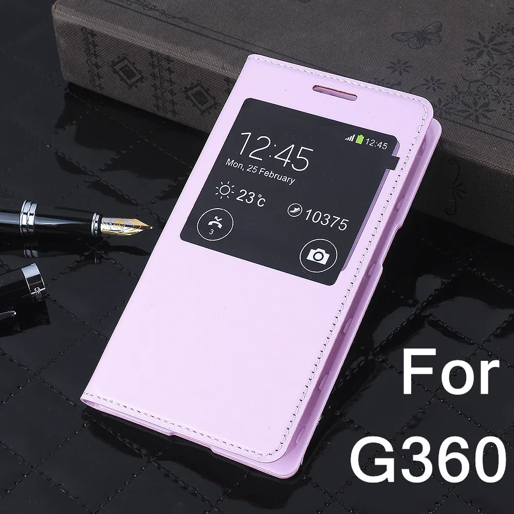 Задняя Battey Корпус крышка чехол с окошком для экрана Чехлы samsung Galaxy Core Prime LTE SM G3606 G360