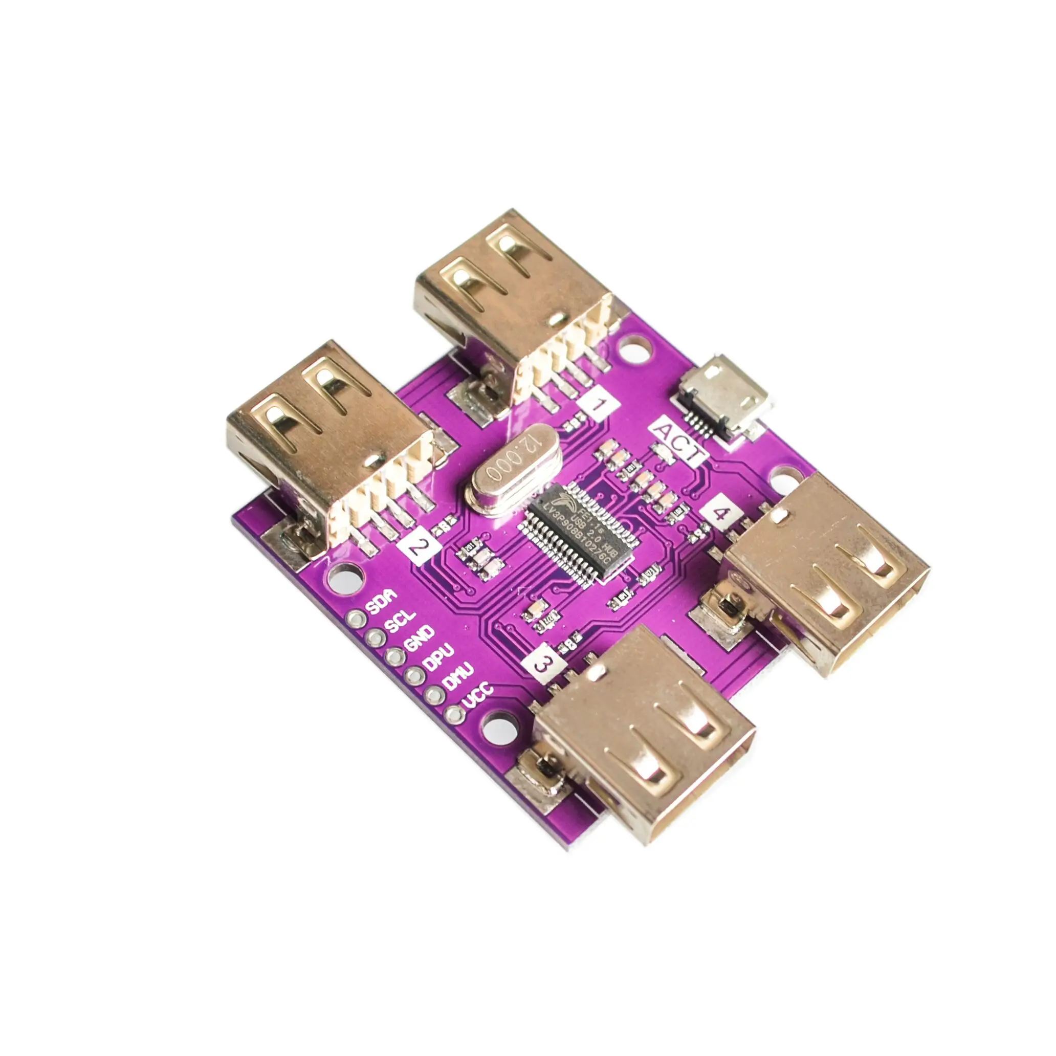 204 USB 2 0 концентратор 4 Порты и разъёмы модуль контроллера высокого Скорость DC 5V