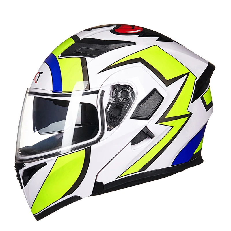 High Quality Flip Up Racing Helmet Modular Dual lens Motorcycle full face Safe helmets Casco capacete casque moto M L XL | Автомобили и