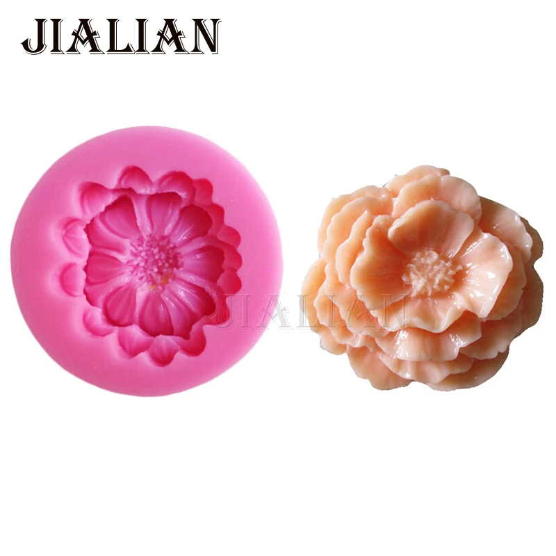 Высокое качество DIY хризантемы цветок помадки силиконовые формы конфеты