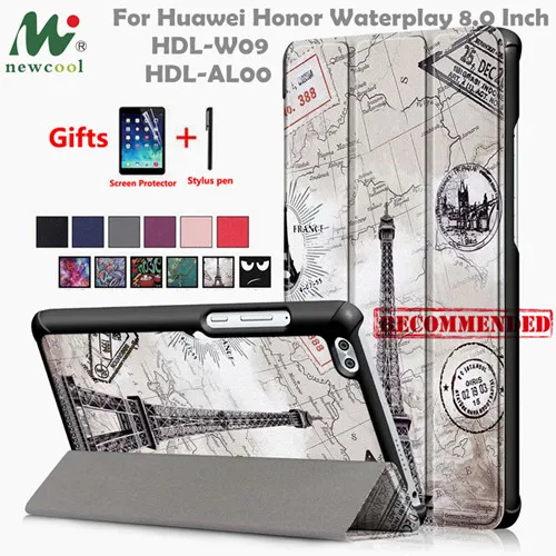 NEWCOOL тонкий pu кожаный чехол для huawei honor Водонепроницаемая игра 8 0 дюймов HDL W09 AL00