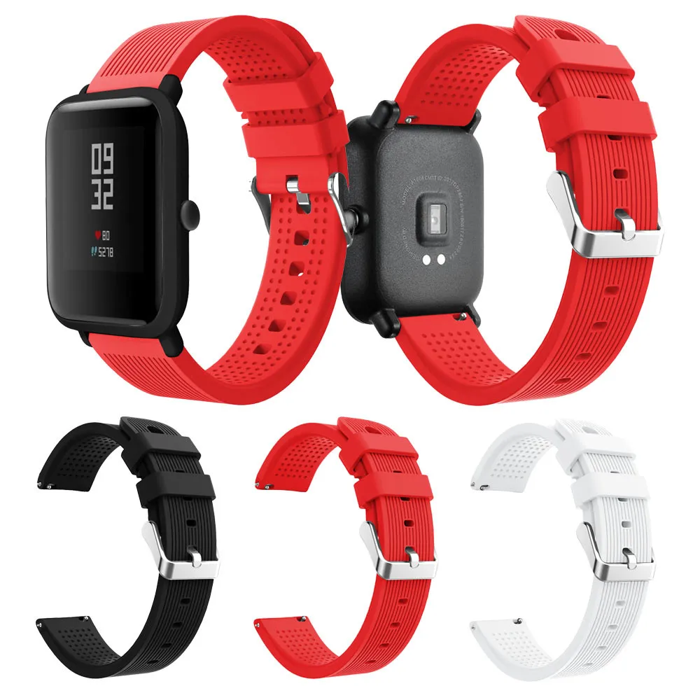 Спортивные Мягкие силиконовые аксессуары для часов Huami Amazfit Bip ремешок