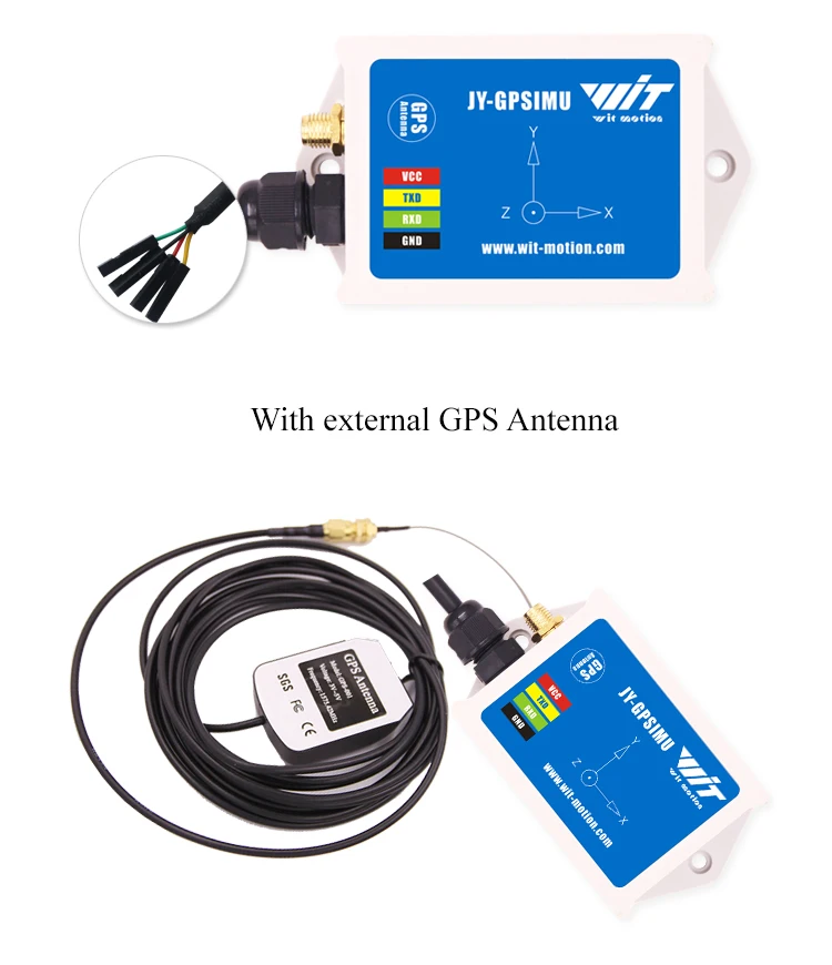 WTGAHRS1 gps навигационная антенна датчик скорости позиционирования 3 оси акселерометр+ гироскоп+ Угол+ магнитометр+ барометр
