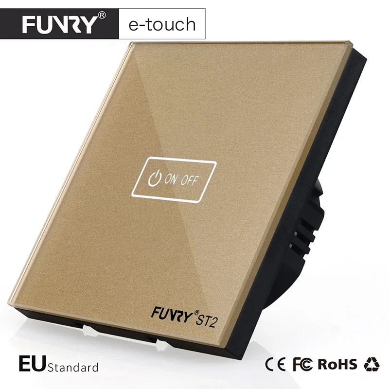 Funry ST (2nd поколения) настенный выключатель света ЕС 1gang 1 Путь сенсорный поддержка