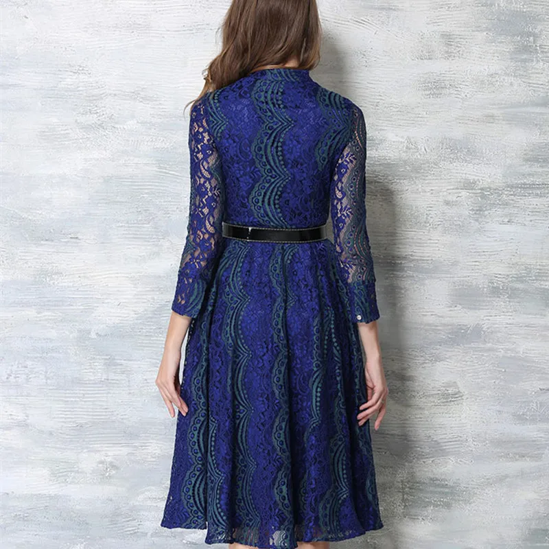 2017 choiceshine женская dress бренд летние платья свободные середины икры женщины полые