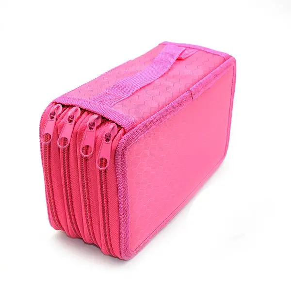 72 holes rose red Чехол для карандашей Estuche Escolar Estojo Escola Kalemlik Estuches Para El Colegio коробка для карандашей Trousse Scolaire Stylo Lapices сумка - Цвет: 72 holes rose red